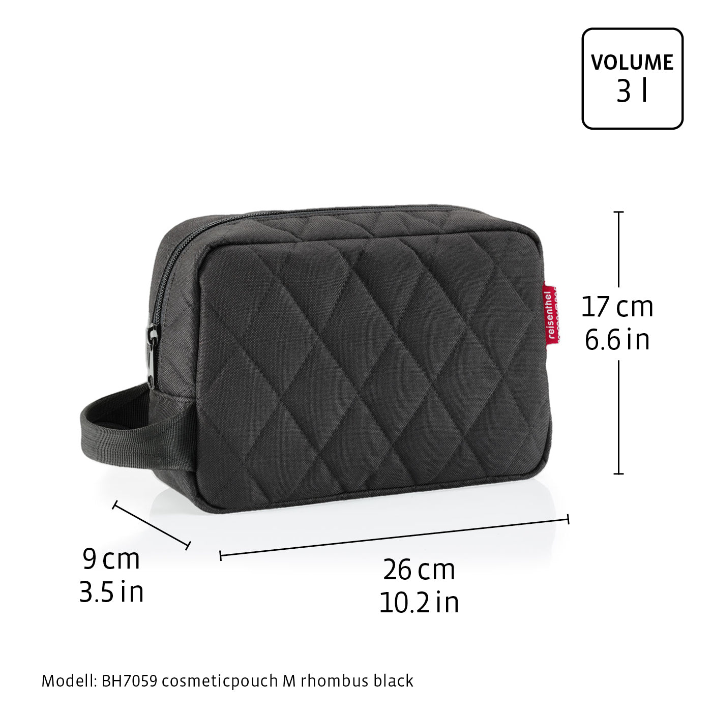 cosmeticpouch M bouclé black cosmeticpouch M Reisenthel