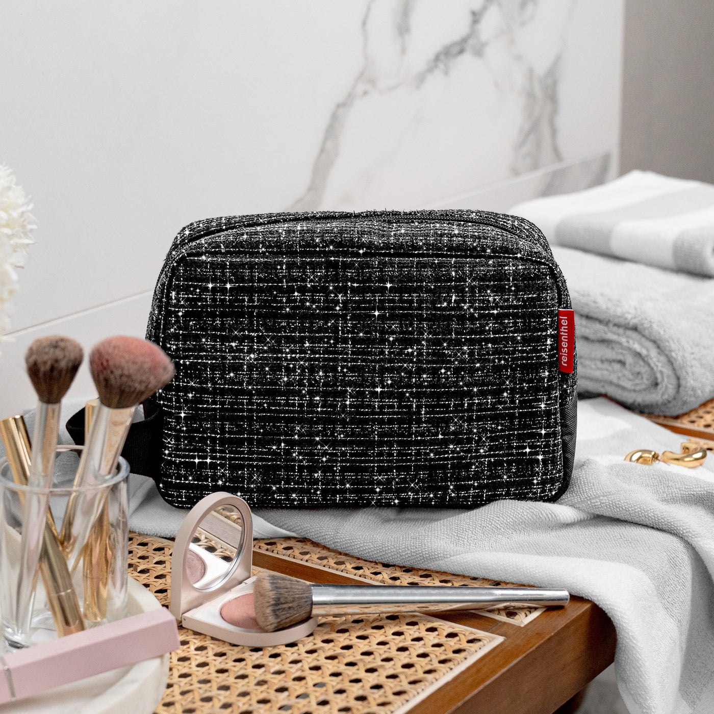 cosmeticpouch M bouclé black cosmeticpouch M Reisenthel