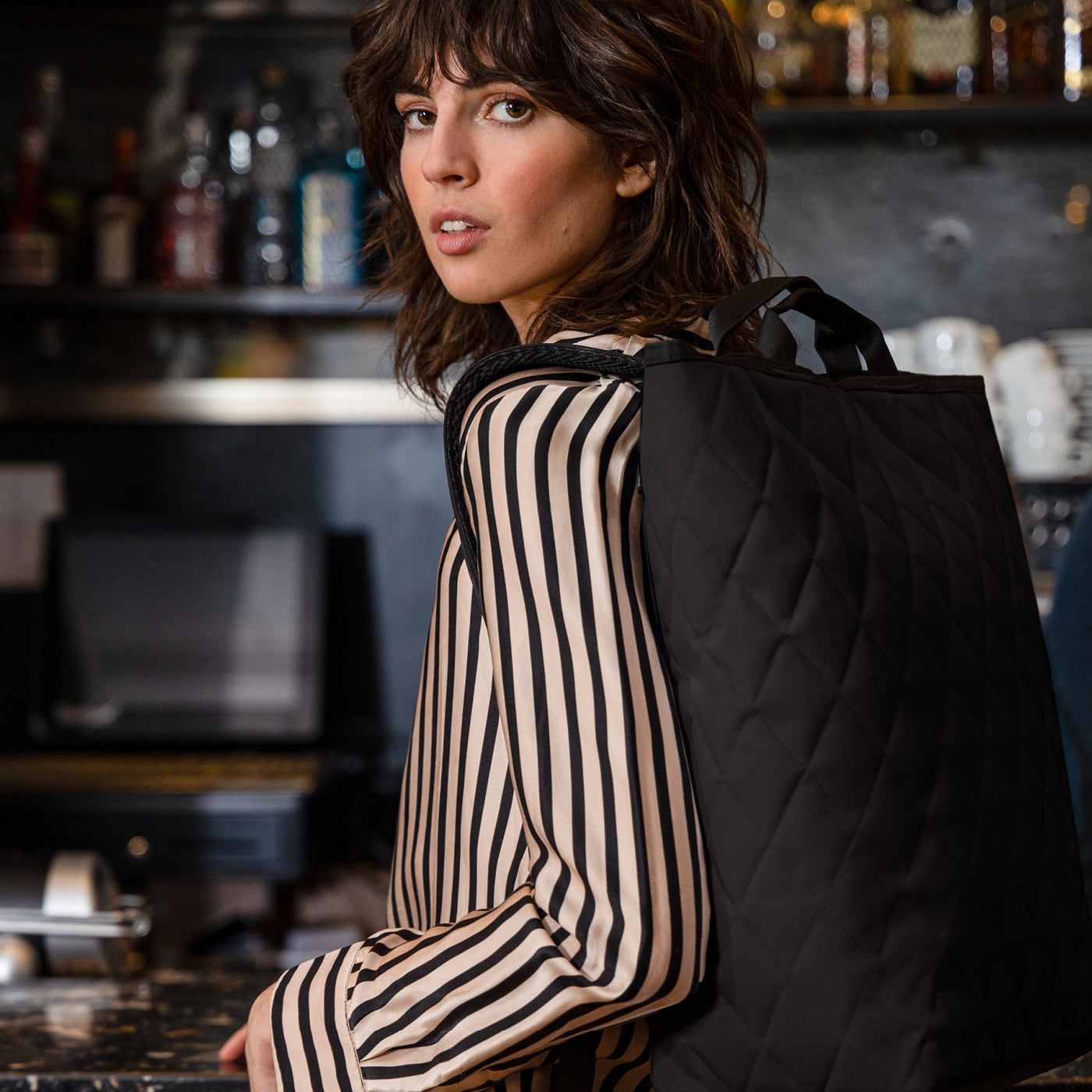 shopper-backpack rhombus black shopper-backpack Reisenthel