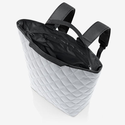 shopper-backpack rhombus light grey shopper-backpack Reisenthel