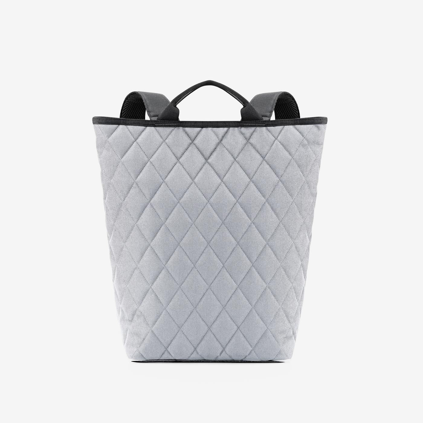 shopper-backpack rhombus light grey shopper-backpack Reisenthel