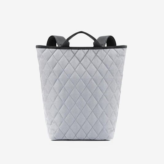 shopper-backpack rhombus light grey shopper-backpack Reisenthel