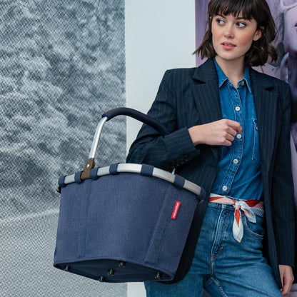 carrybag herringbone dark blue carrybag Reisenthel