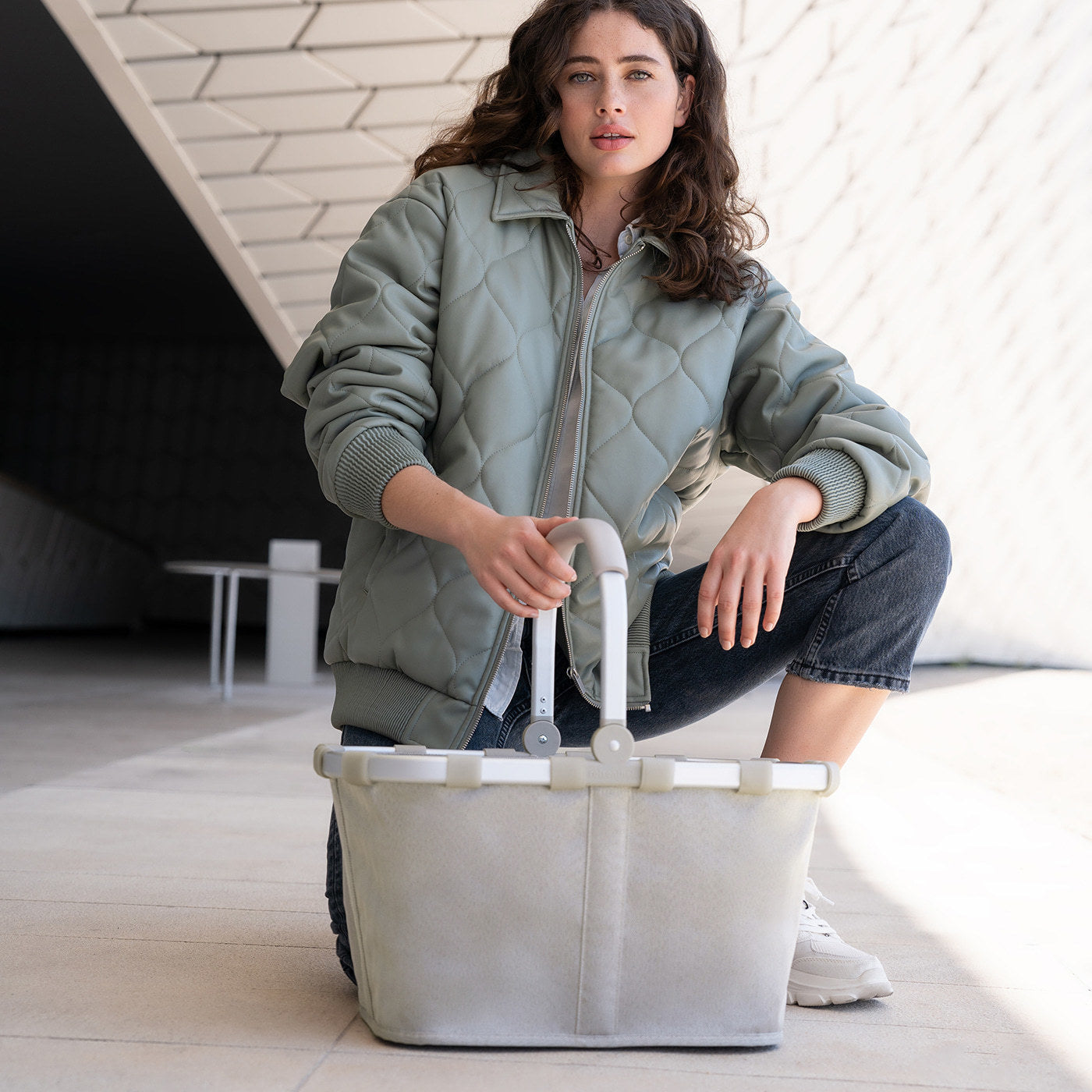 carrybag herringbone sand carrybag Reisenthel