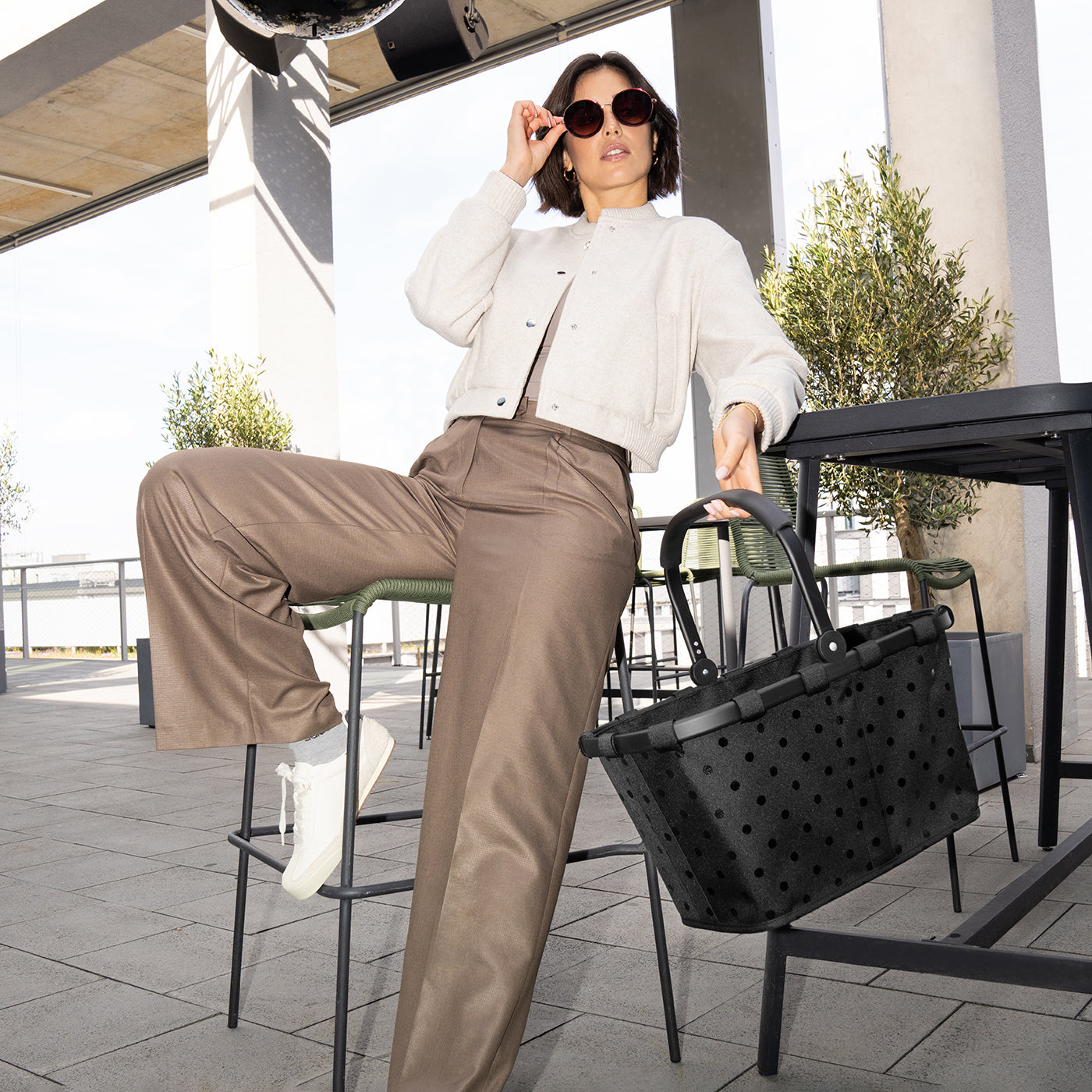 carrybag frame glossy dots black carrybag Reisenthel