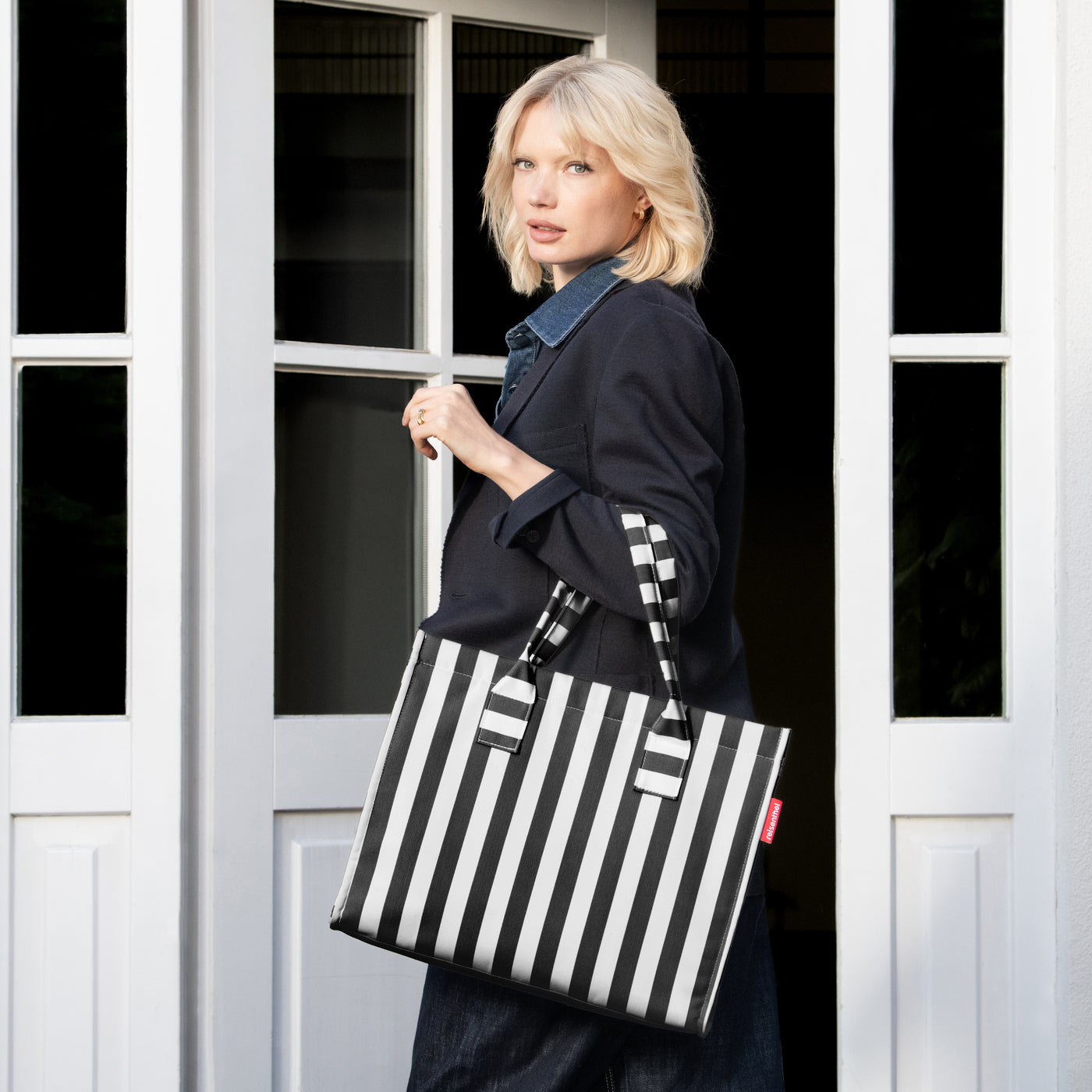 daily shopper summerstripes black daily shopper Reisenthel
