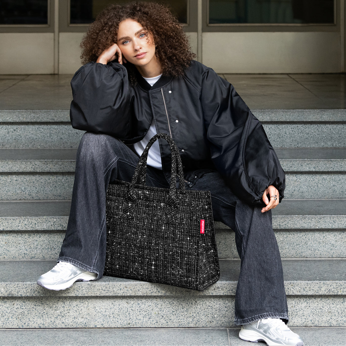 daily shopper bouclé black daily shopper Reisenthel