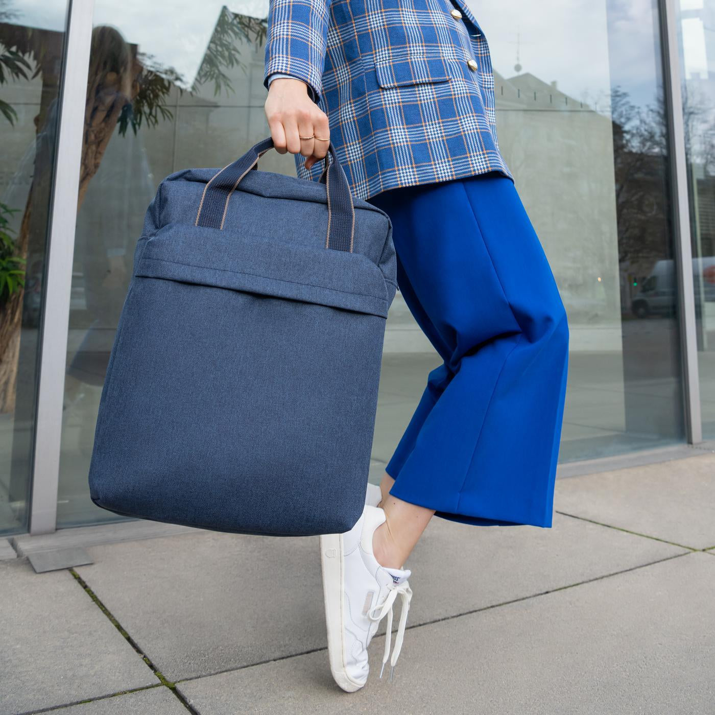 allday backpack M herringbone dark blue allday backpack M Reisenthel