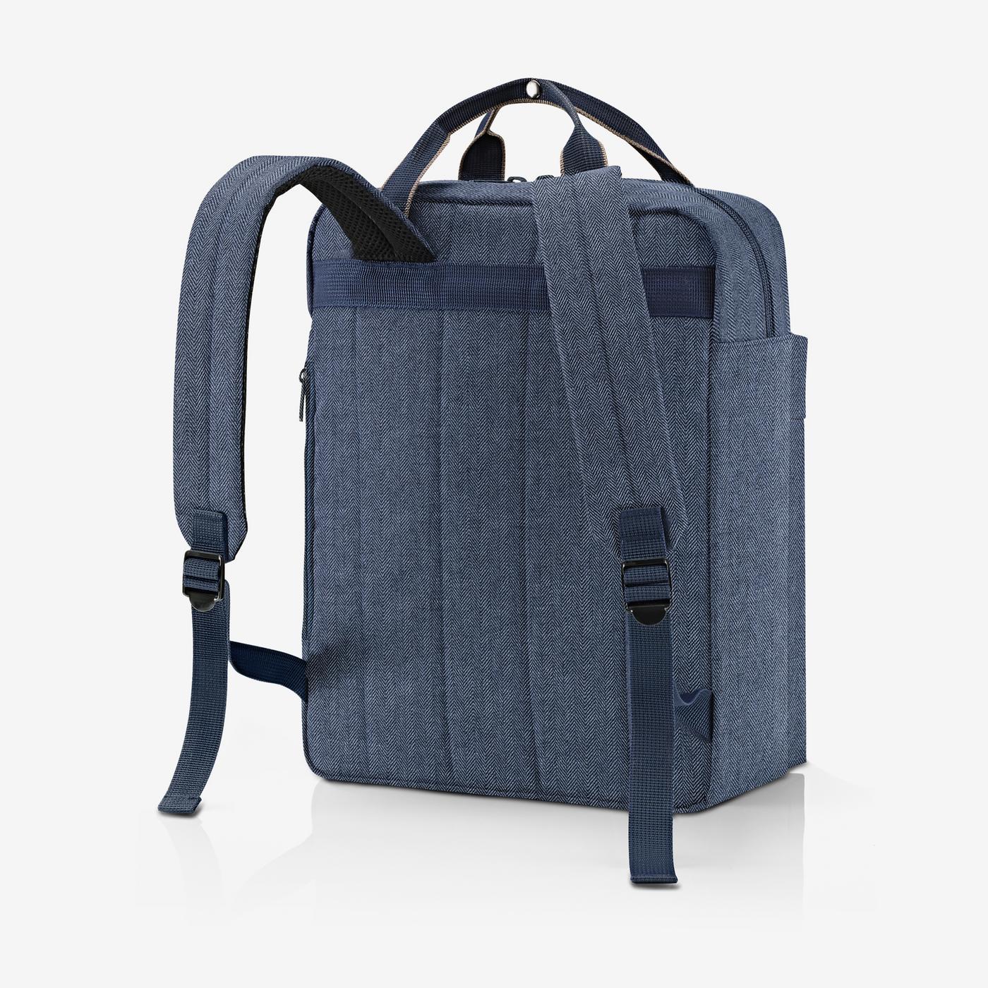 allday backpack M herringbone dark blue allday backpack M Reisenthel
