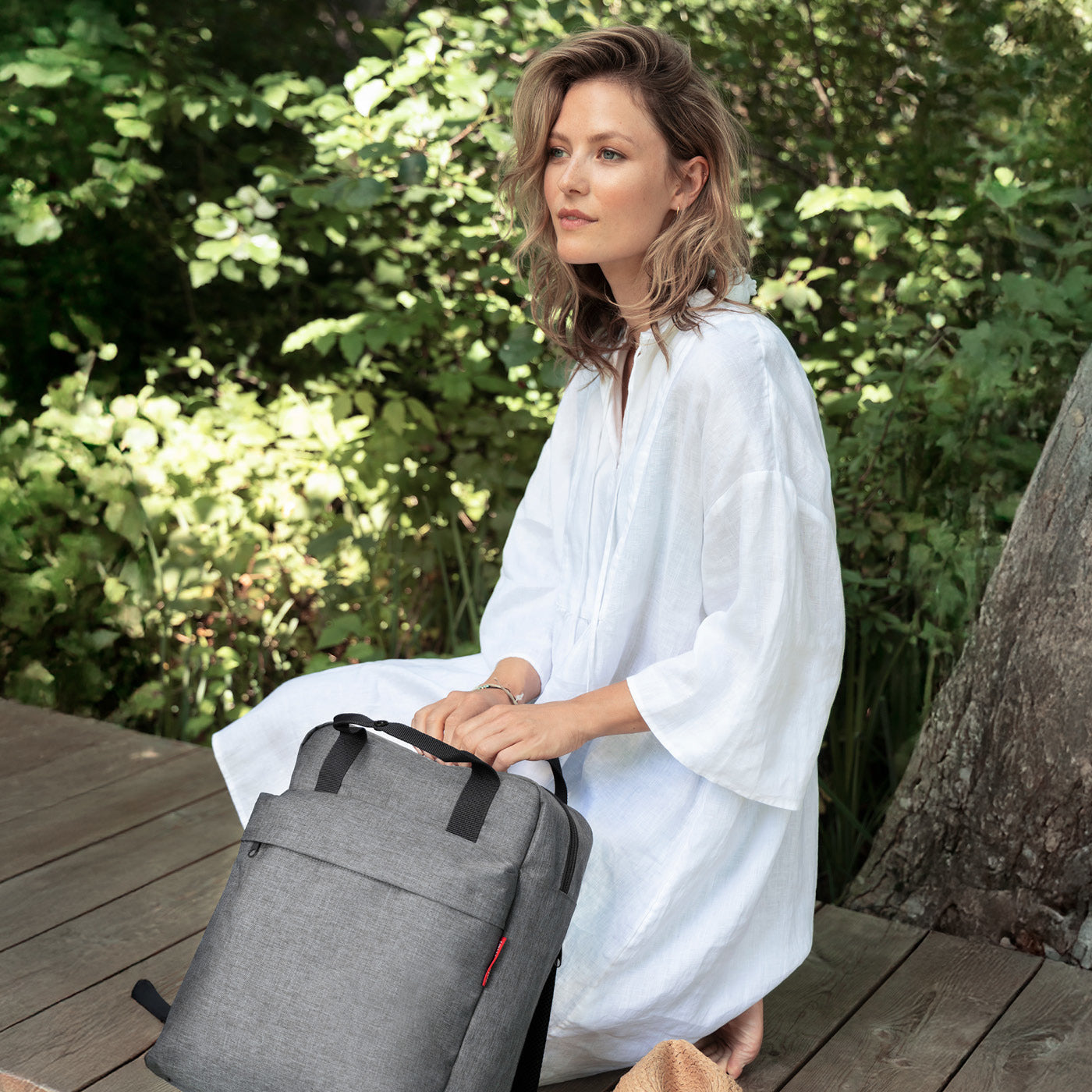 allday backpack M twist silver allday backpack M Reisenthel