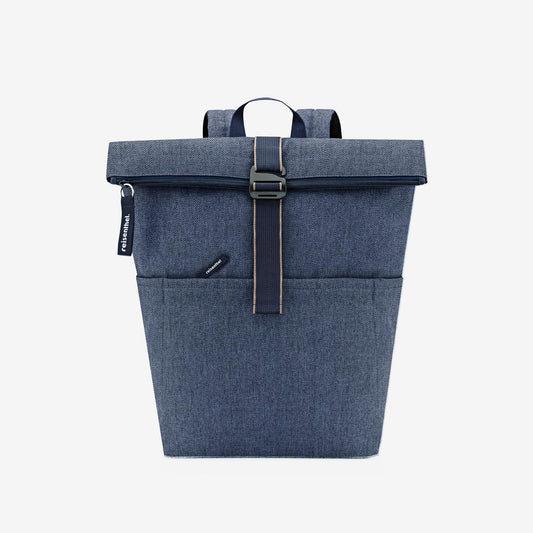 rolltop backpack herringbone dark blue rolltop backpack Reisenthel