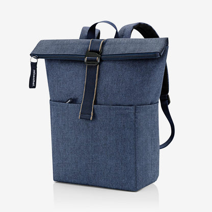 rolltop backpack herringbone dark blue rolltop backpack Reisenthel