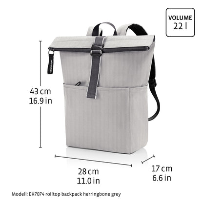 rolltop backpack herringbone sand rolltop backpack Reisenthel
