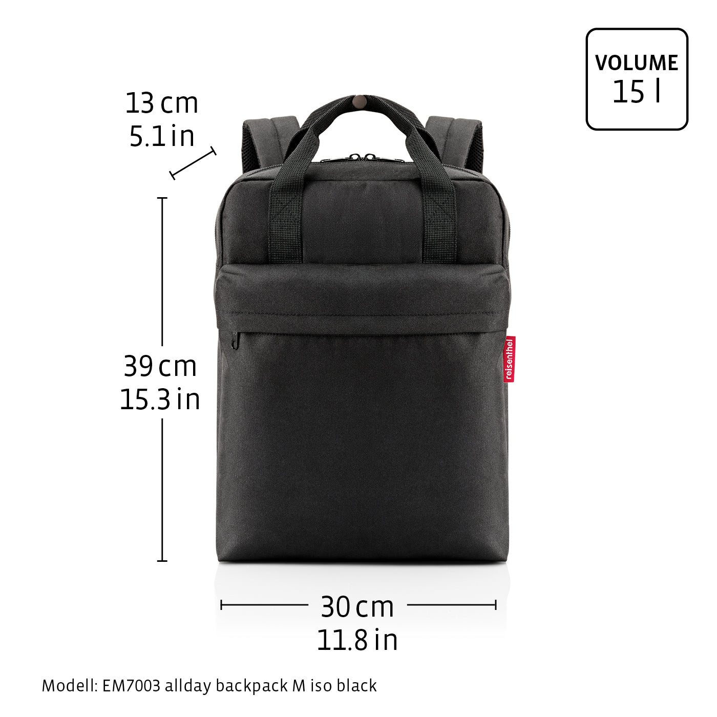allday backpack M iso twist coffee allday backpack M iso Reisenthel