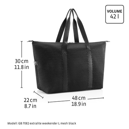 extralite weekender L mesh black extralite weekender L Reisenthel