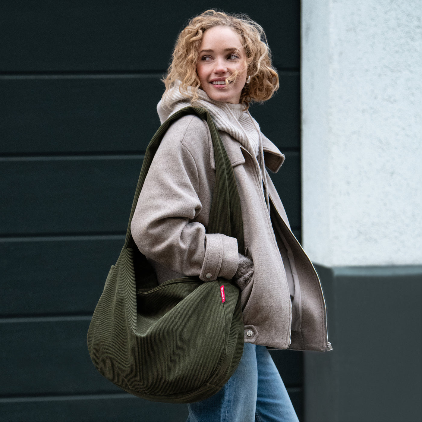 moonbag cord dark matcha moonbag Reisenthel