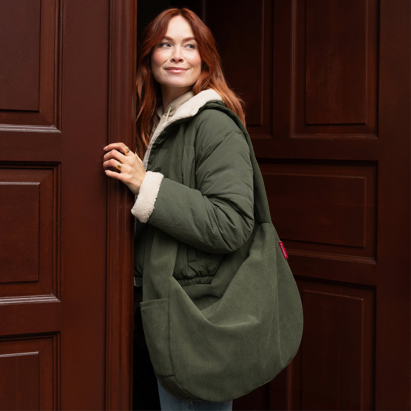 moonbag cord dark matcha moonbag Reisenthel
