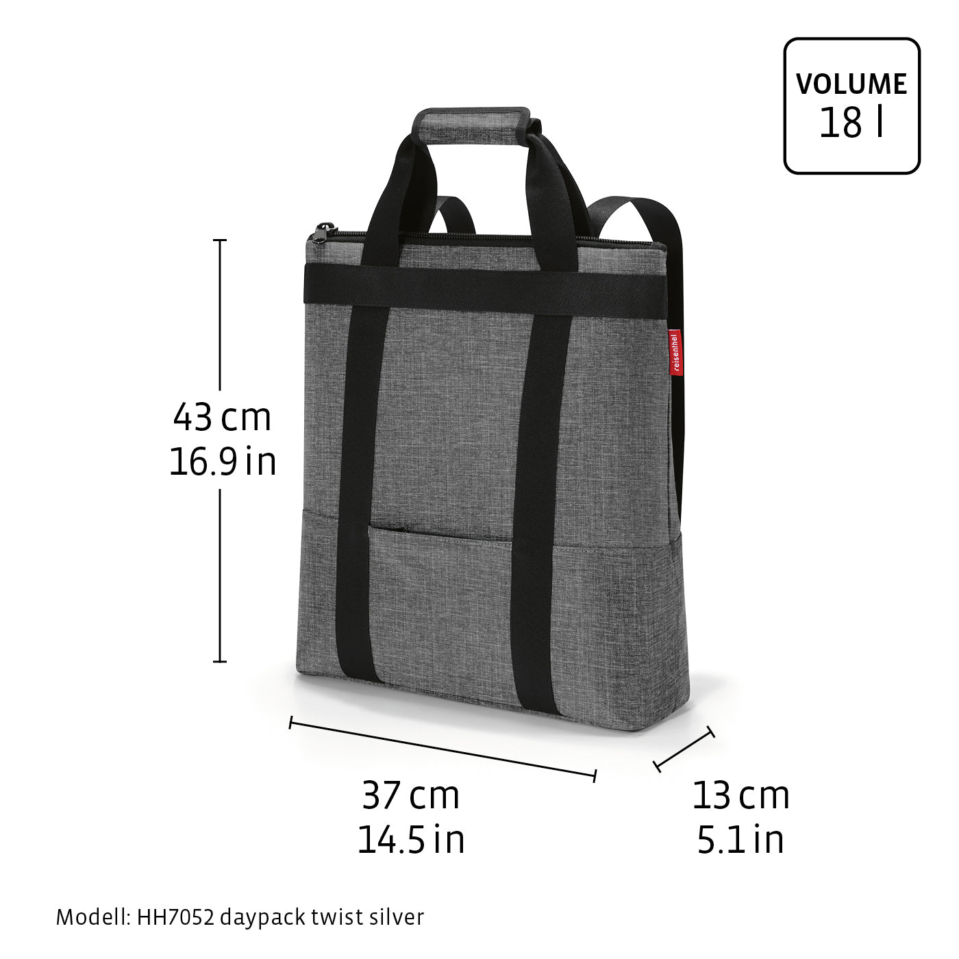 daypack twist silver daypack Reisenthel