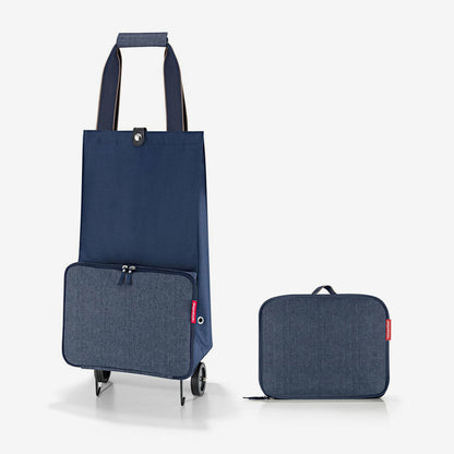 foldabletrolley herringbone dark blue foldabletrolley Reisenthel