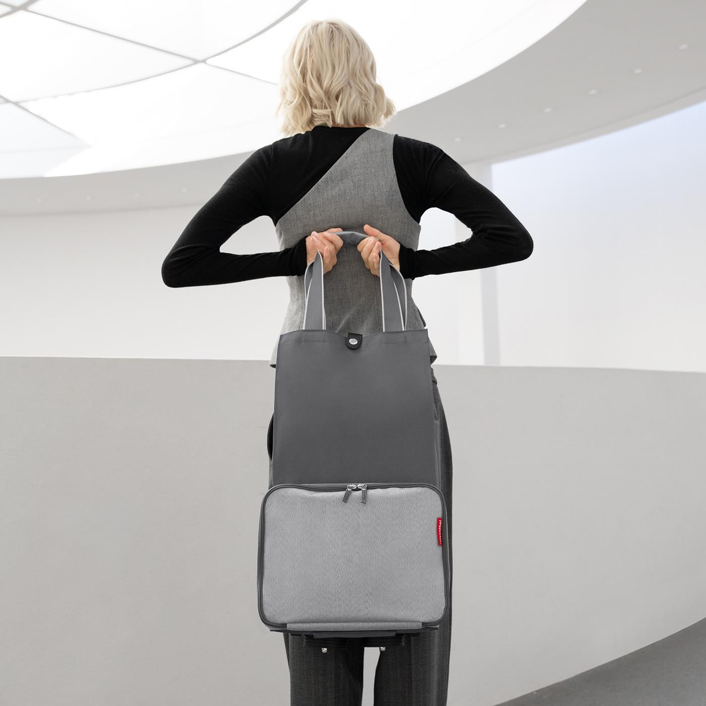 foldabletrolley herringbone grey foldabletrolley Reisenthel