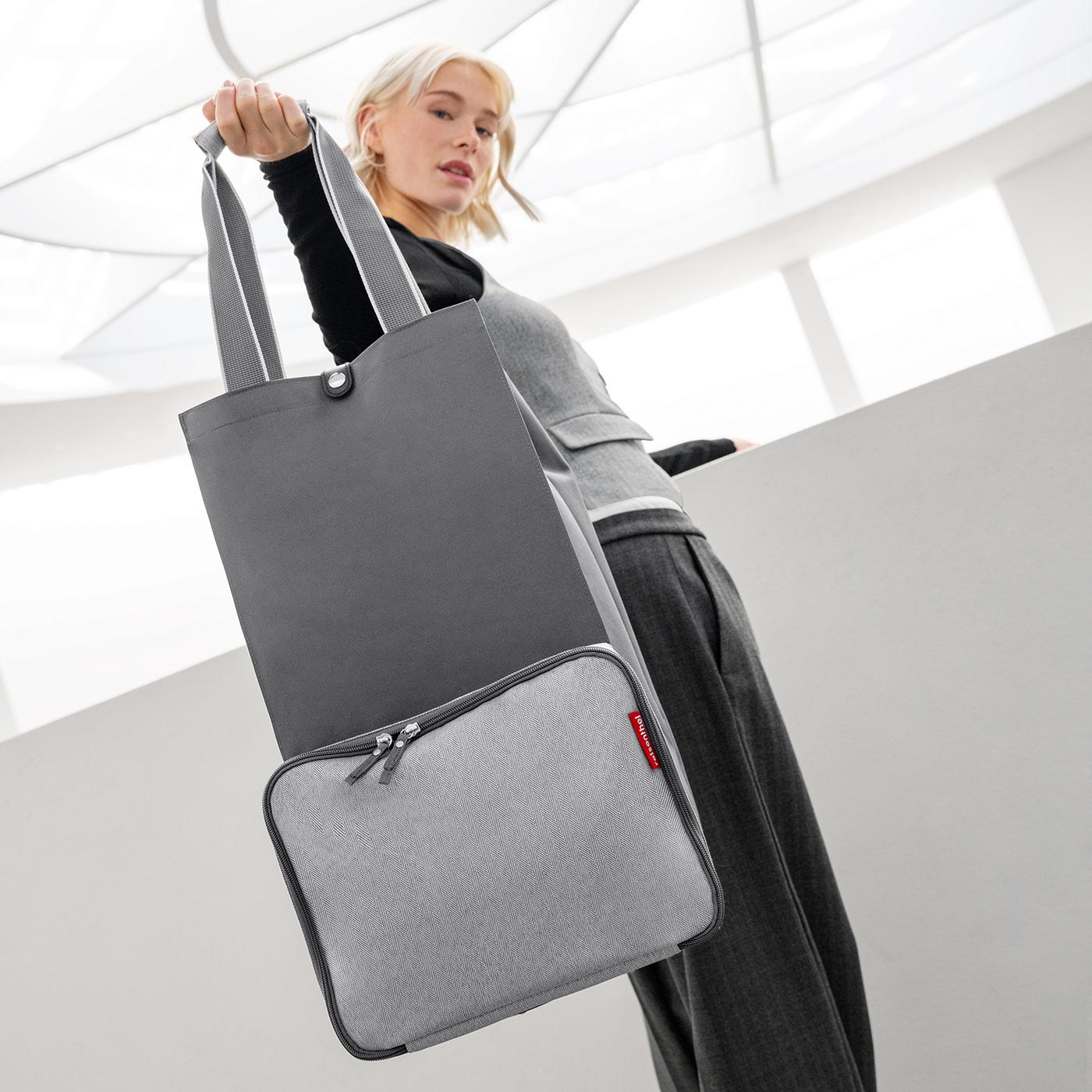 foldabletrolley herringbone grey foldabletrolley Reisenthel