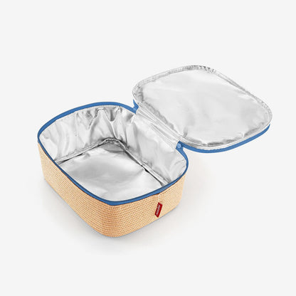 coolerbag M pocket raffia blue coolerbag M pocket Reisenthel