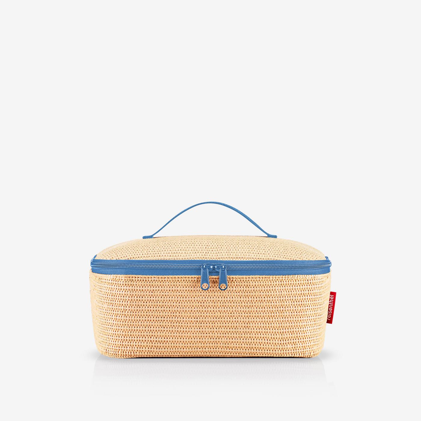 coolerbag M pocket raffia blue coolerbag M pocket Reisenthel