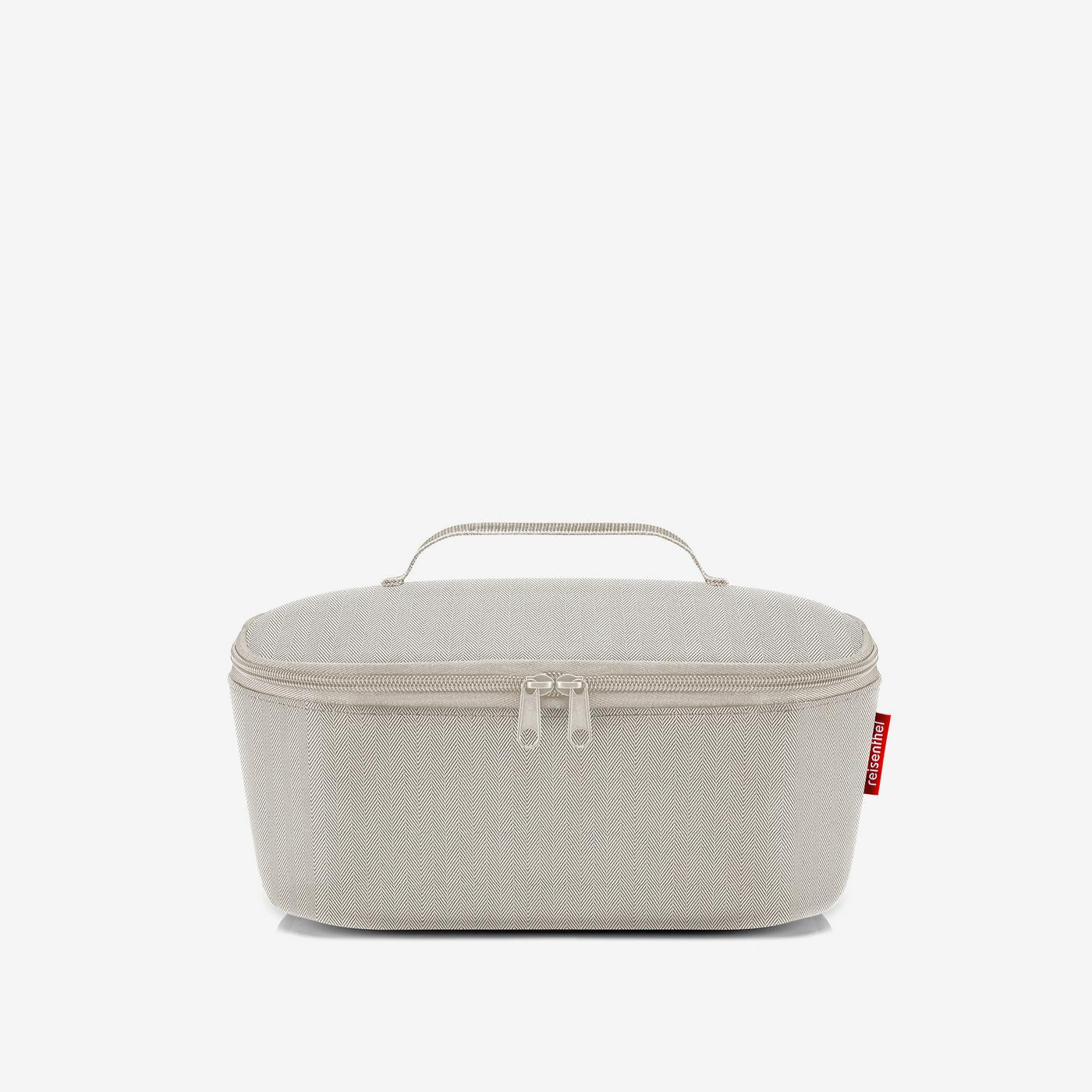 coolerbag M pocket herringbone sand coolerbag M pocket Reisenthel