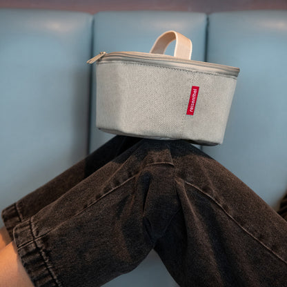 coolerbag M pocket herringbone sand coolerbag M pocket Reisenthel