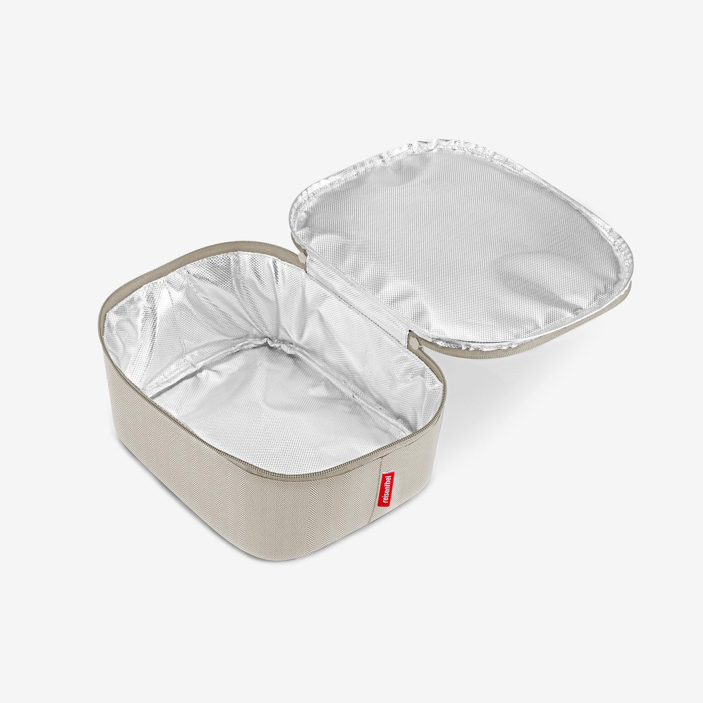 coolerbag M pocket herringbone sand coolerbag M pocket Reisenthel