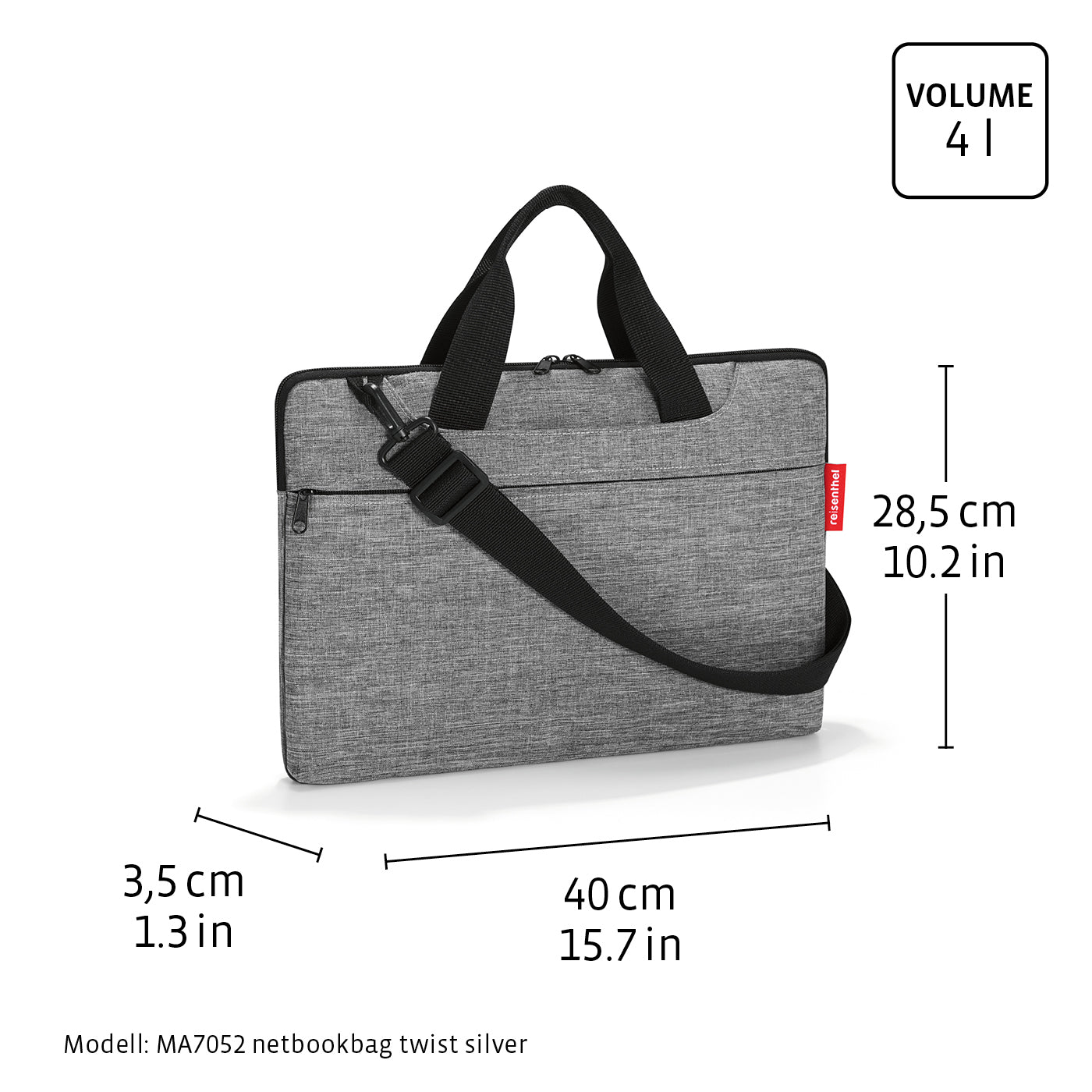 netbookbag twist silver netbookbag Reisenthel