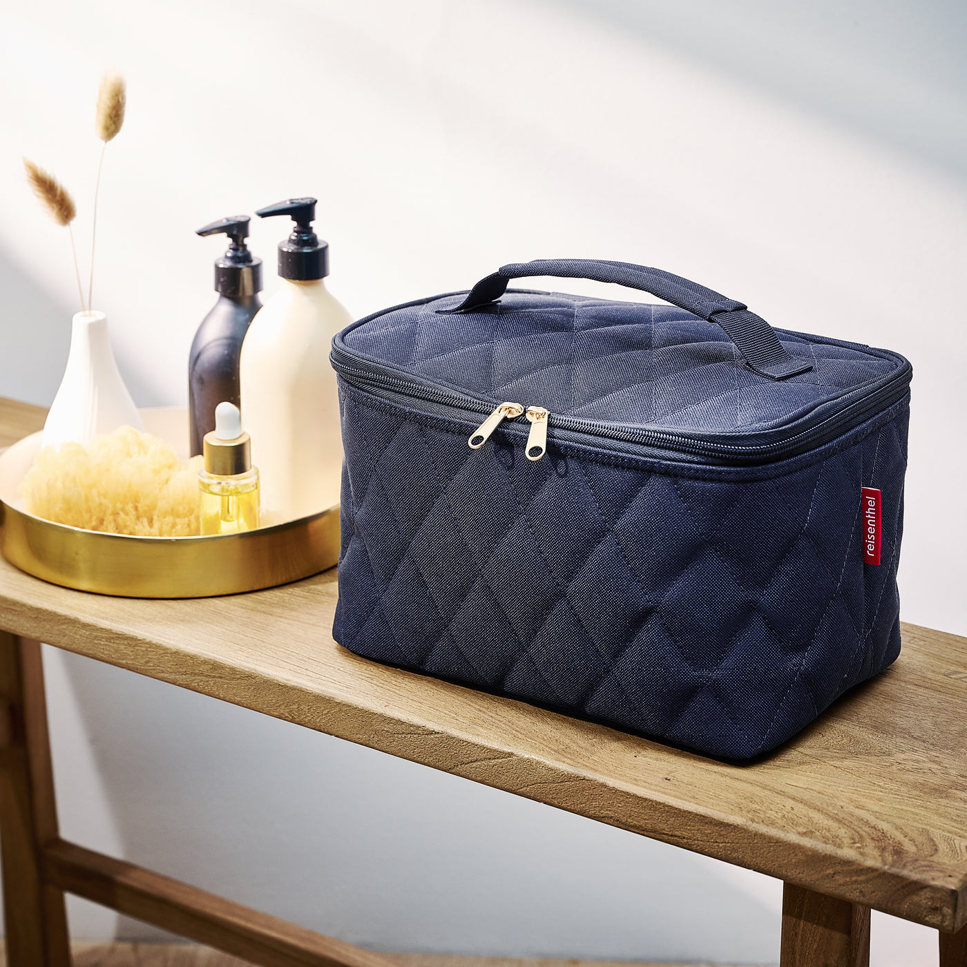 cosmetic case rhombus midnight gold cosmetic case Reisenthel