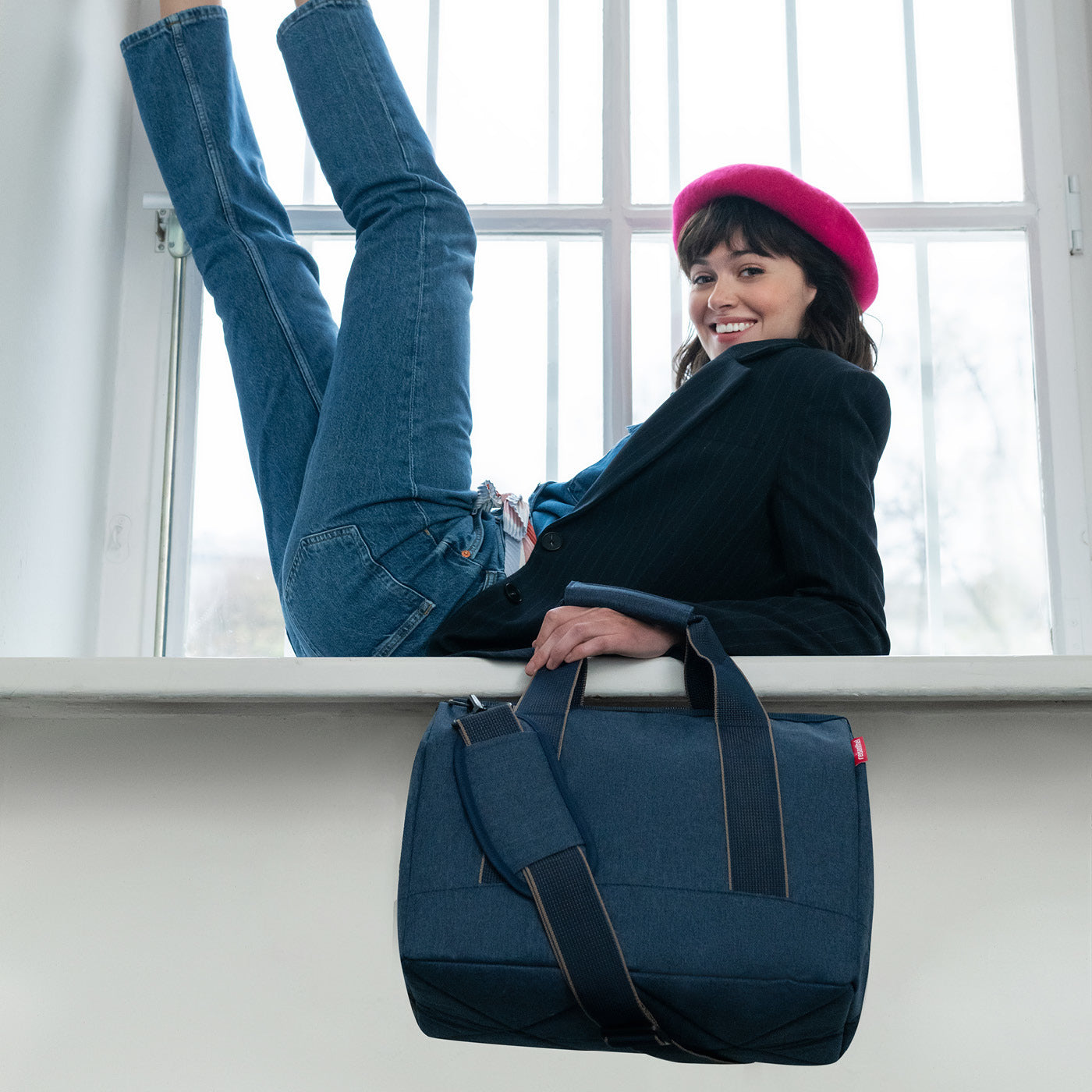 allrounder M herringbone dark blue allrounder M Reisenthel