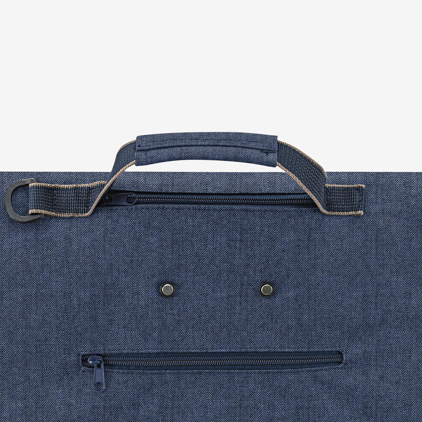 trolley M herringbone dark blue trolley M Reisenthel