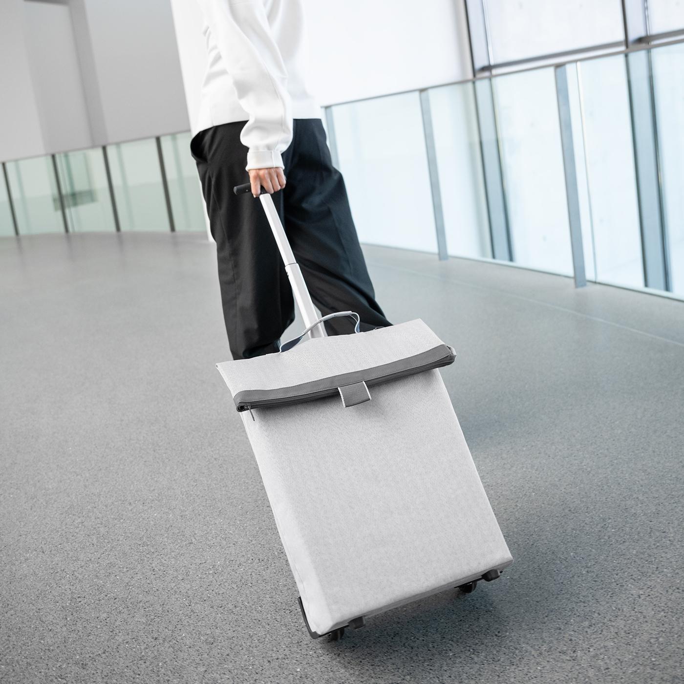 trolley M herringbone grey trolley M Reisenthel