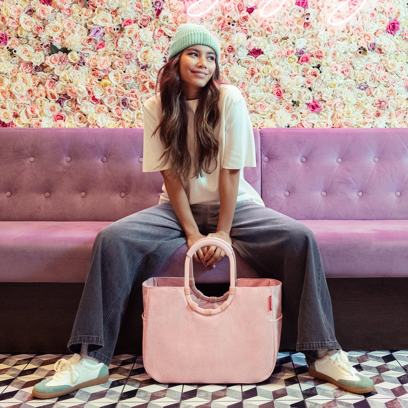 loopshopper L frame cord blush loopshopper L Reisenthel
