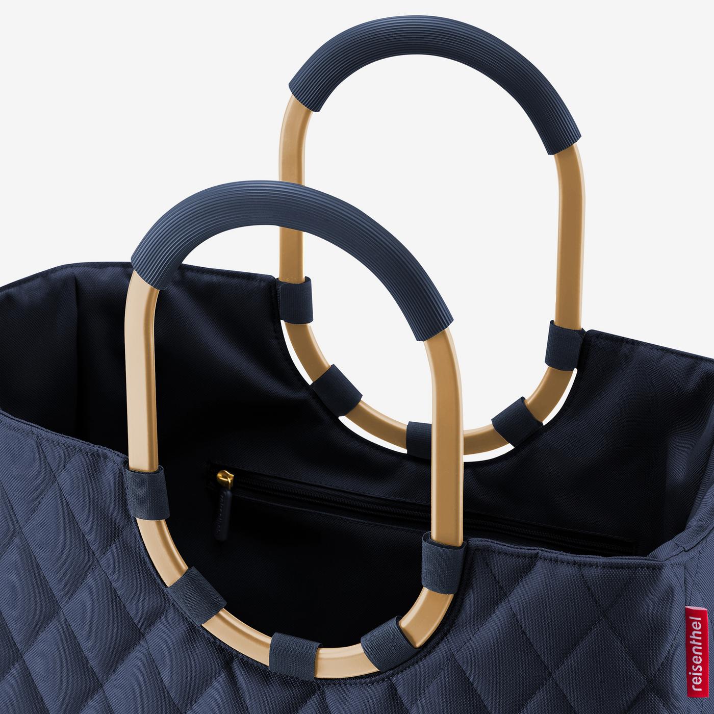 loopshopper L frame rhombus midnight gold loopshopper L Reisenthel