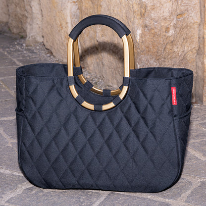 loopshopper L frame rhombus midnight gold loopshopper L Reisenthel