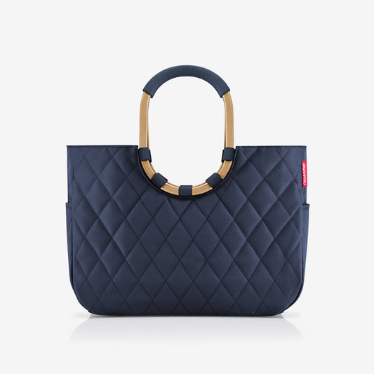 loopshopper L frame rhombus midnight gold loopshopper L Reisenthel