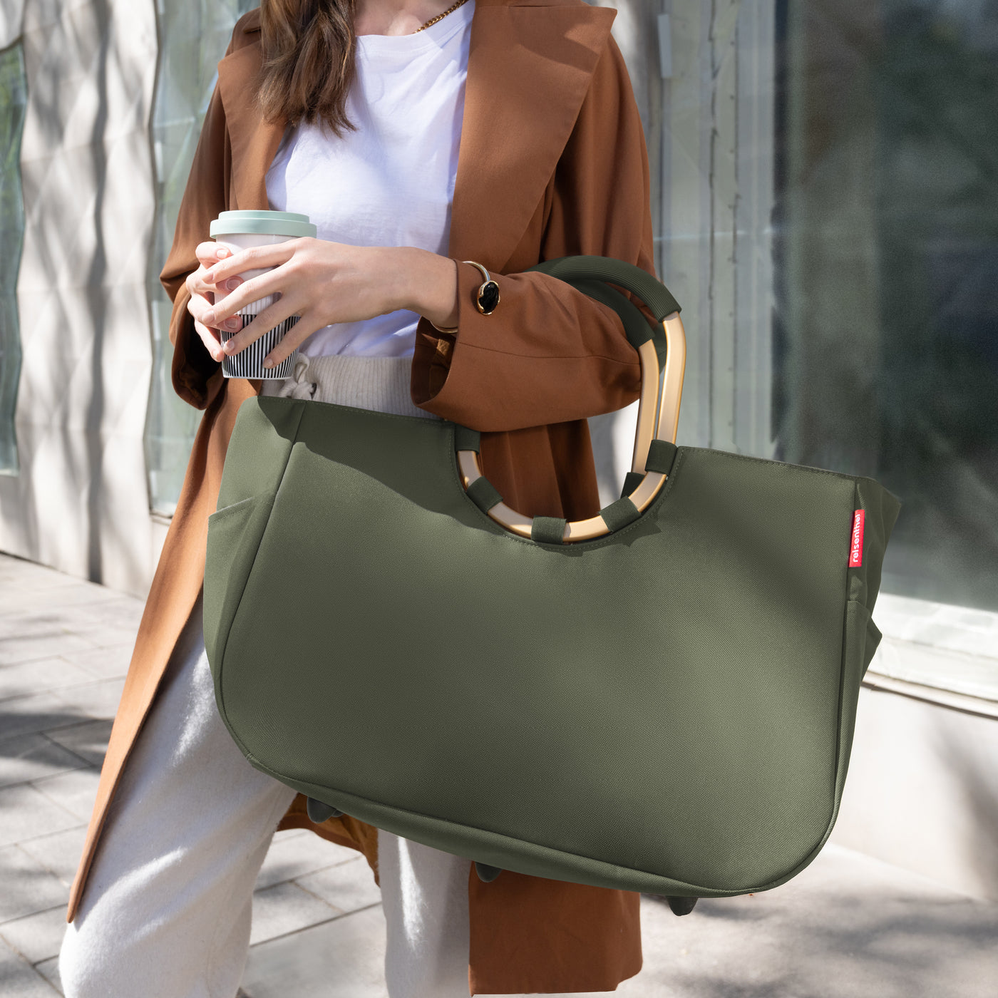 loopshopper L urban forest gold loopshopper L Reisenthel