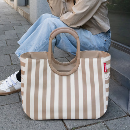 loopshopper L summerstripes coffee loopshopper L Reisenthel