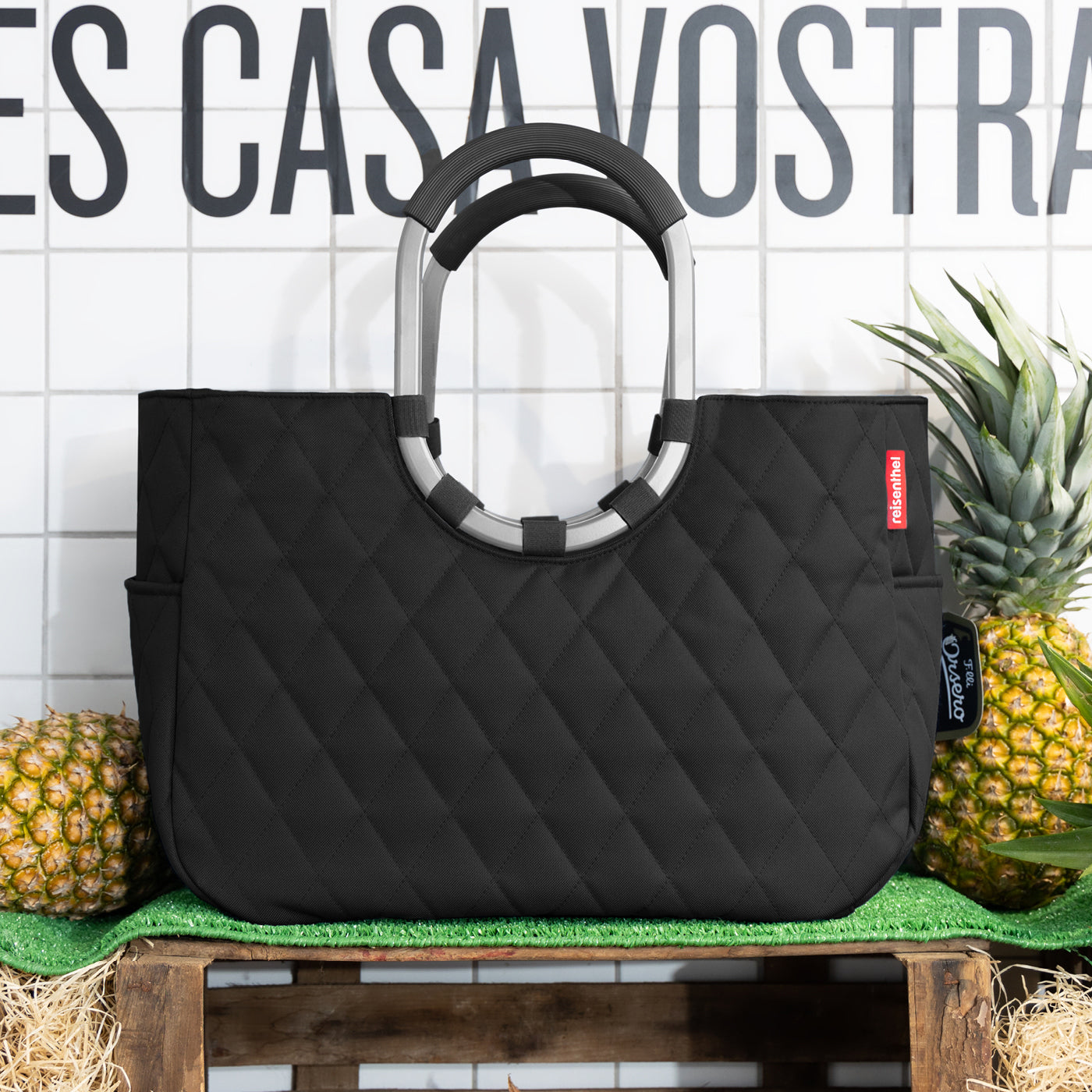 loopshopper L rhombus black loopshopper L Reisenthel