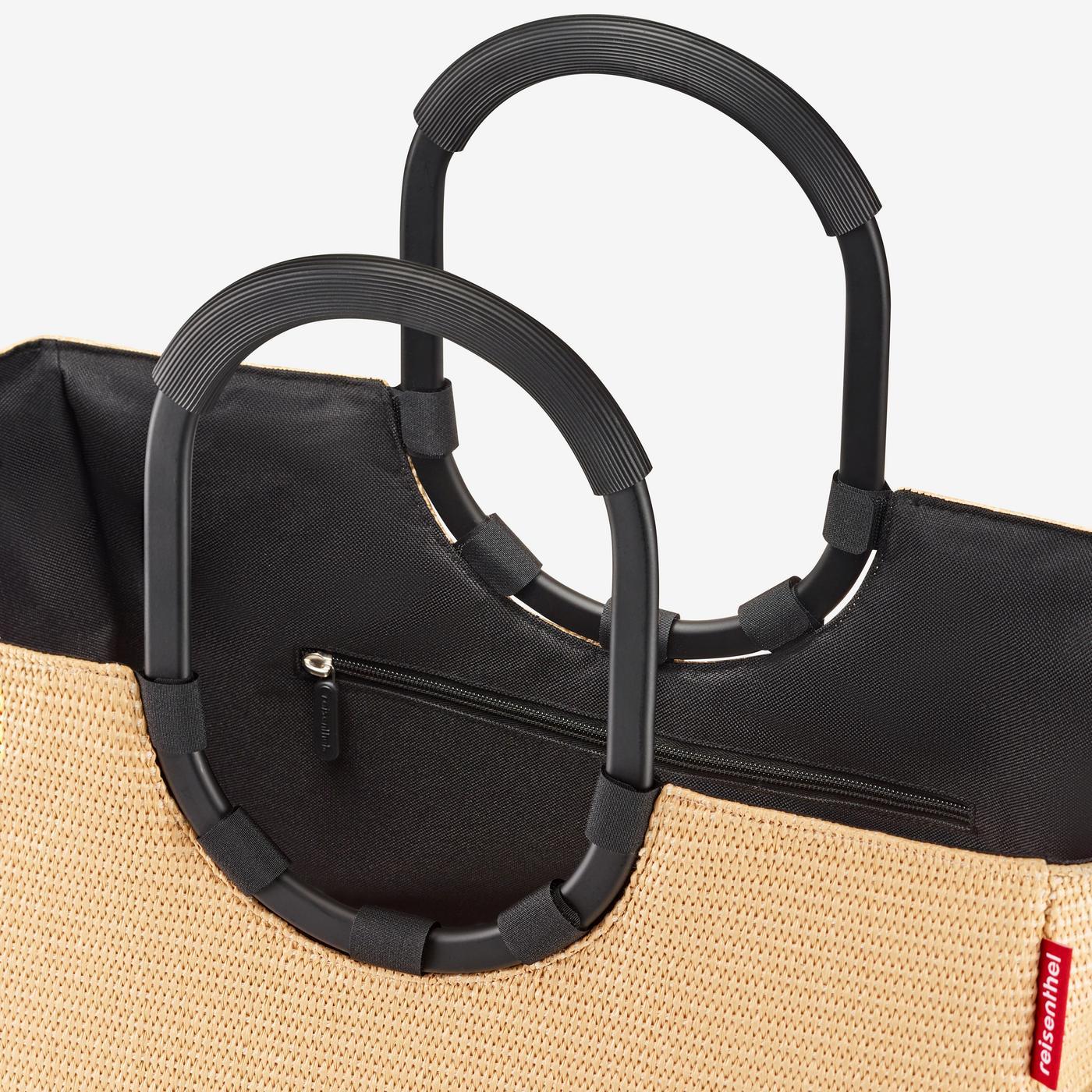 loopshopper L frame raffia black loopshopper L Reisenthel