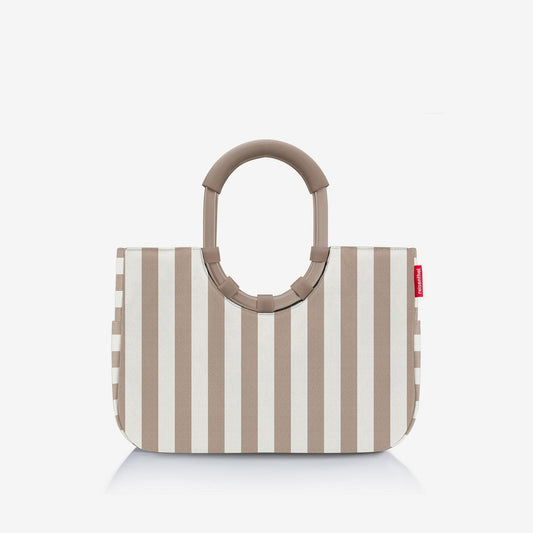loopshopper M summerstripes coffee loopshopper M Reisenthel