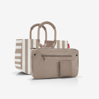 loopshopper M summerstripes coffee loopshopper M Reisenthel