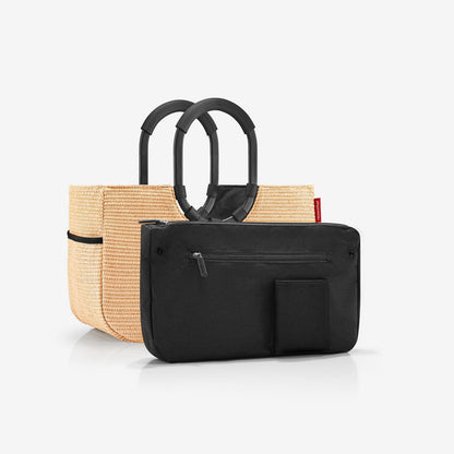 loopshopper M frame raffia black loopshopper M Reisenthel