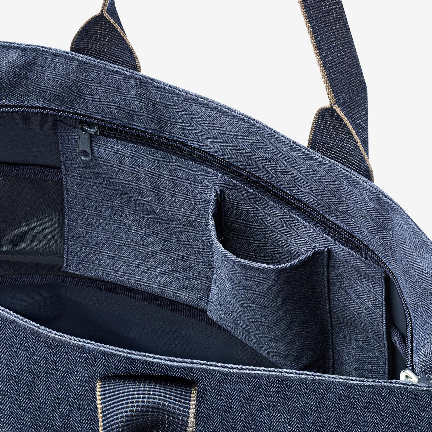 shopper e1 herringbone dark blue shopper e1 Reisenthel