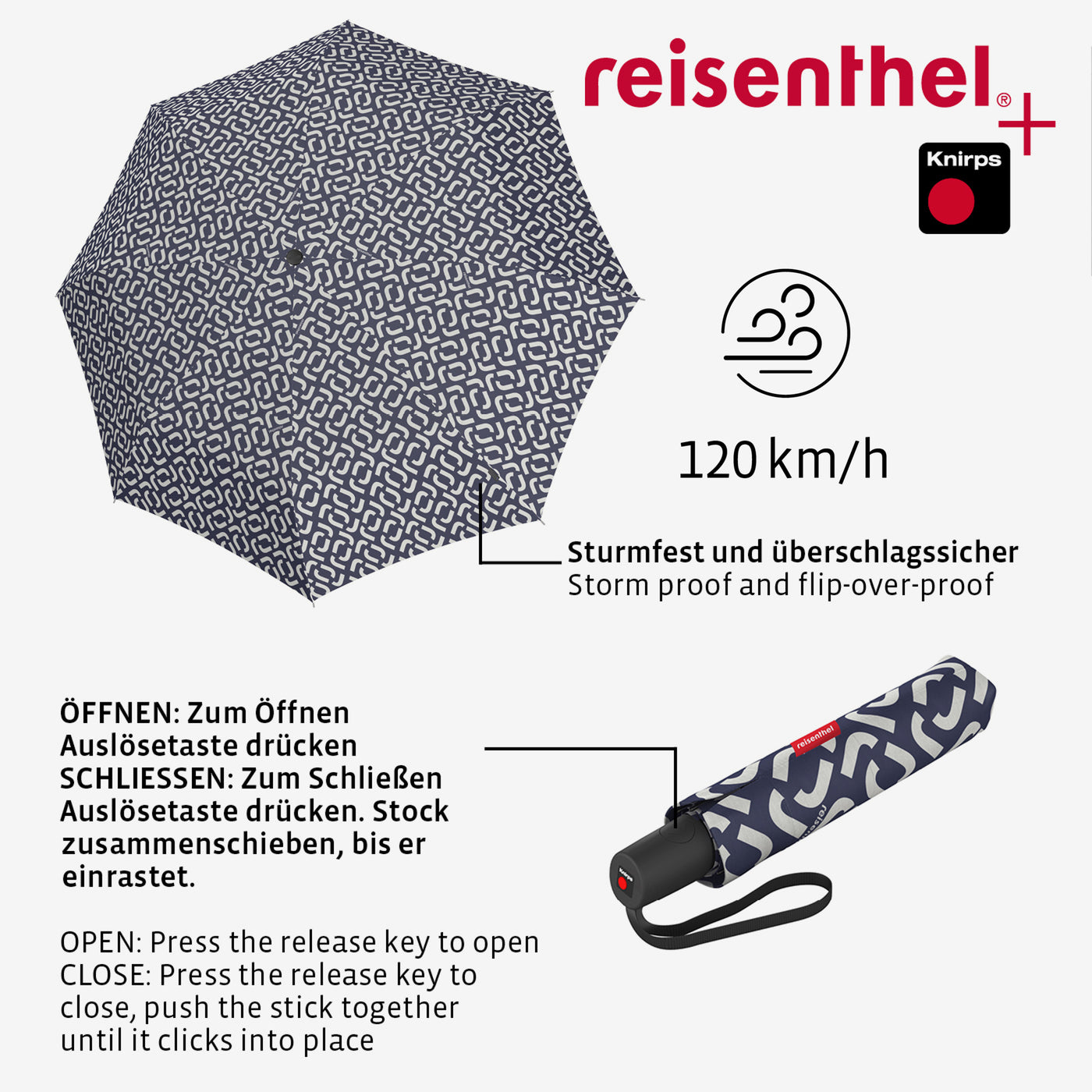 umbrella pocket duomatic signature navy umbrella pocket duomatic Reisenthel
