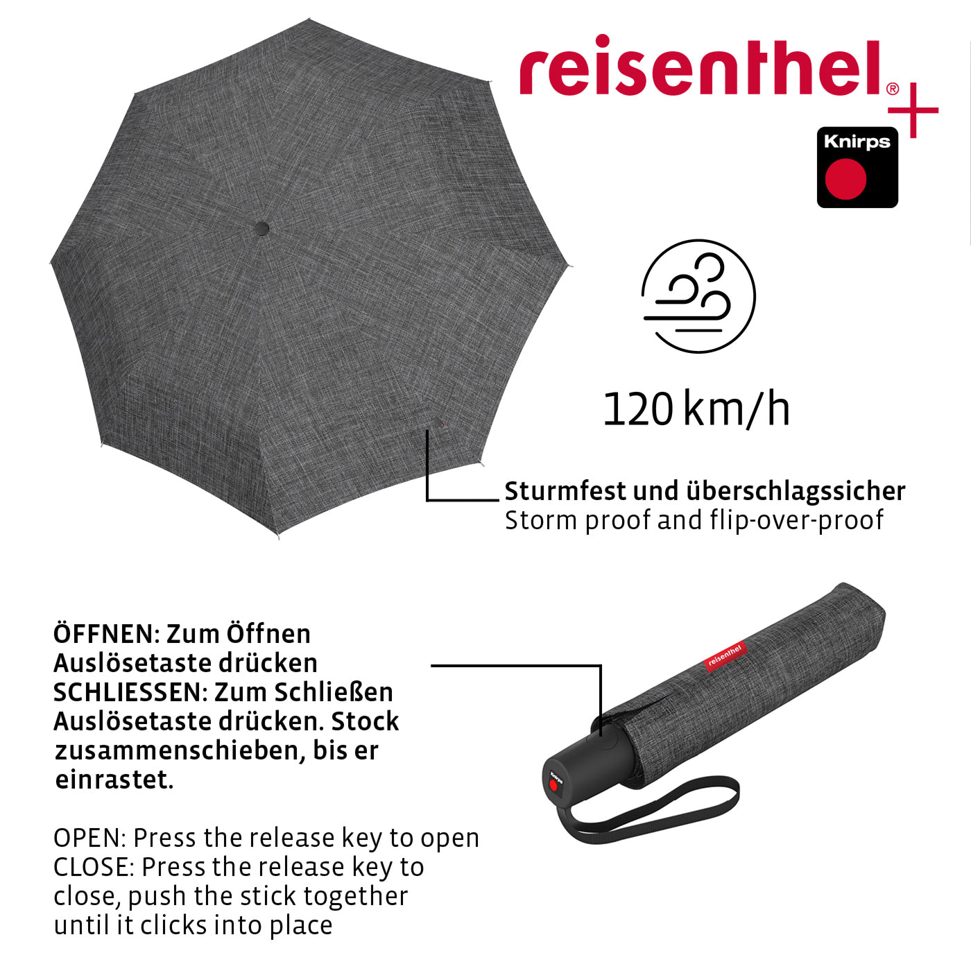 umbrella pocket duomatic twist silver umbrella pocket duomatic Reisenthel