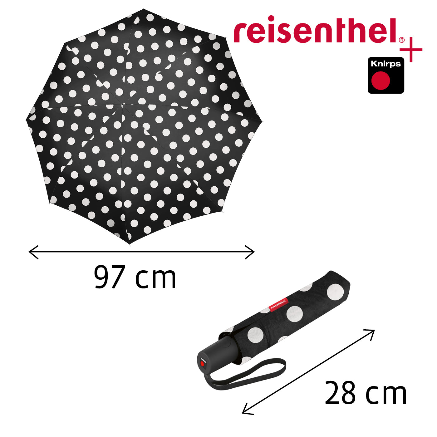 umbrella pocket duomatic dots white umbrella pocket duomatic Reisenthel